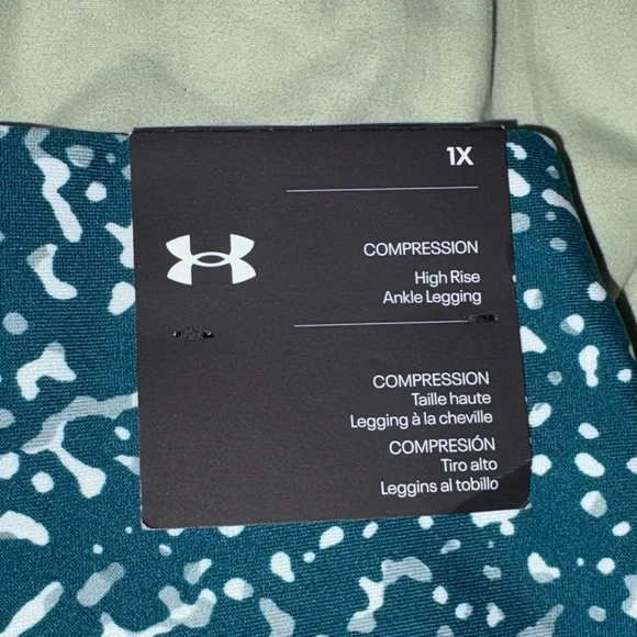 Under Armour Teal and White Speckled Performance Jeggings - Picture 8 of 9